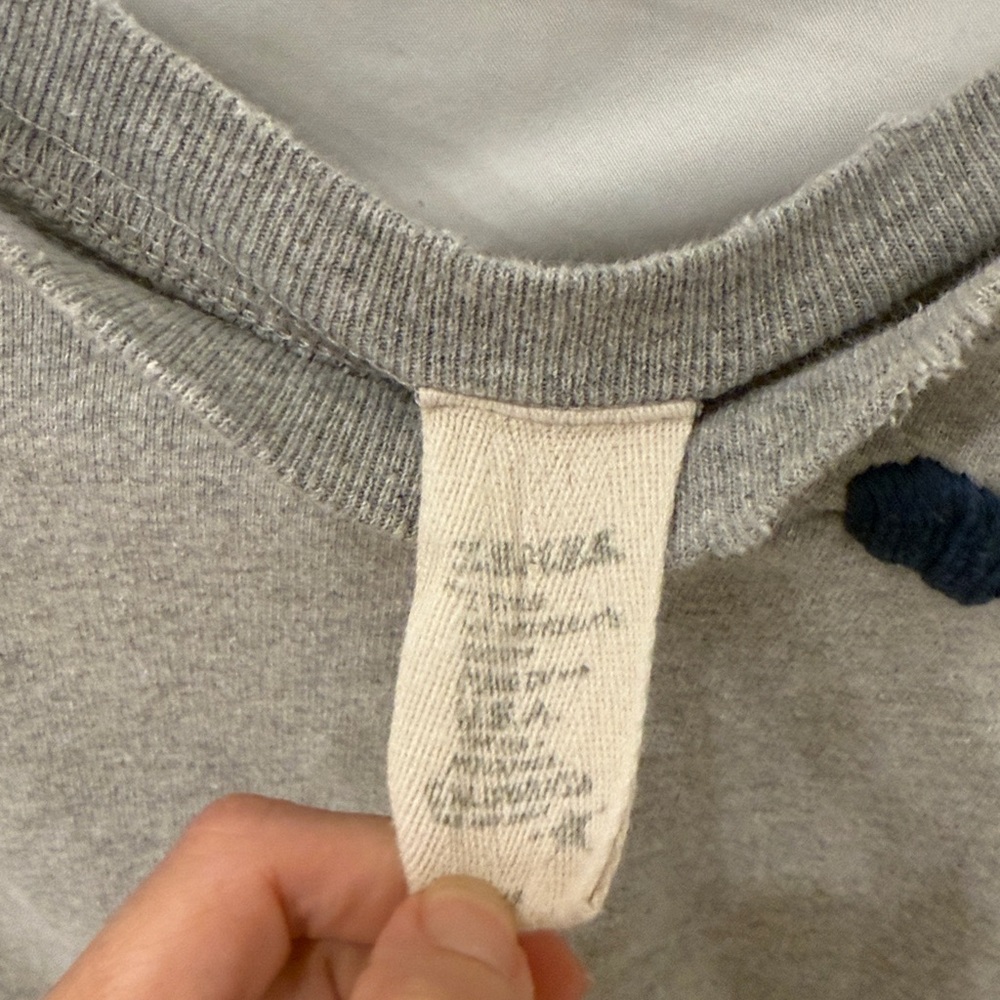 Gray Sweatshirt with Heart Detail - Picture 3 of 7